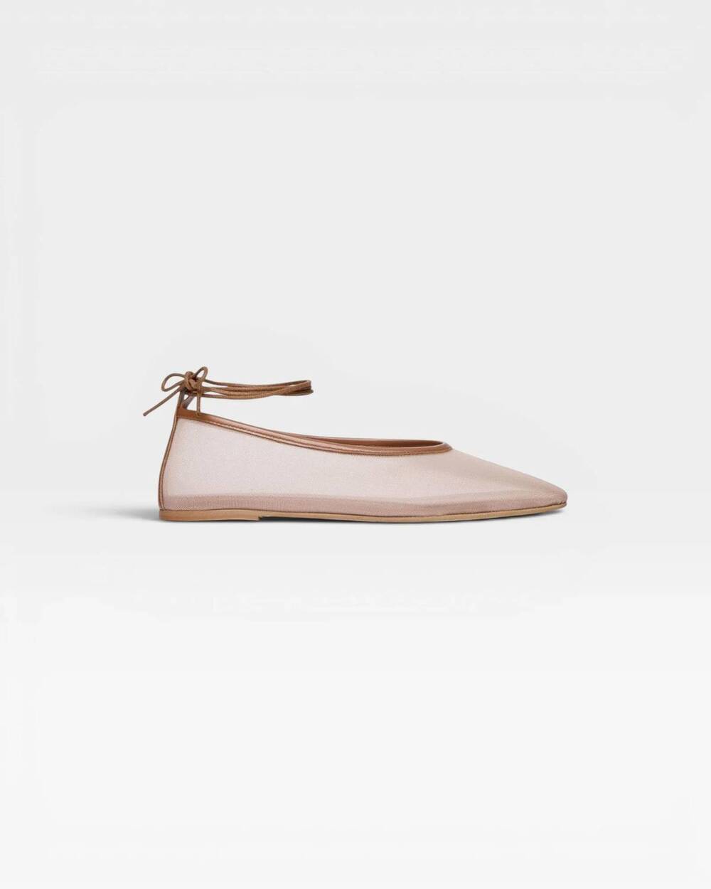 NEW FREDA SALVADOR women's daisy mesh flat shoes in stone